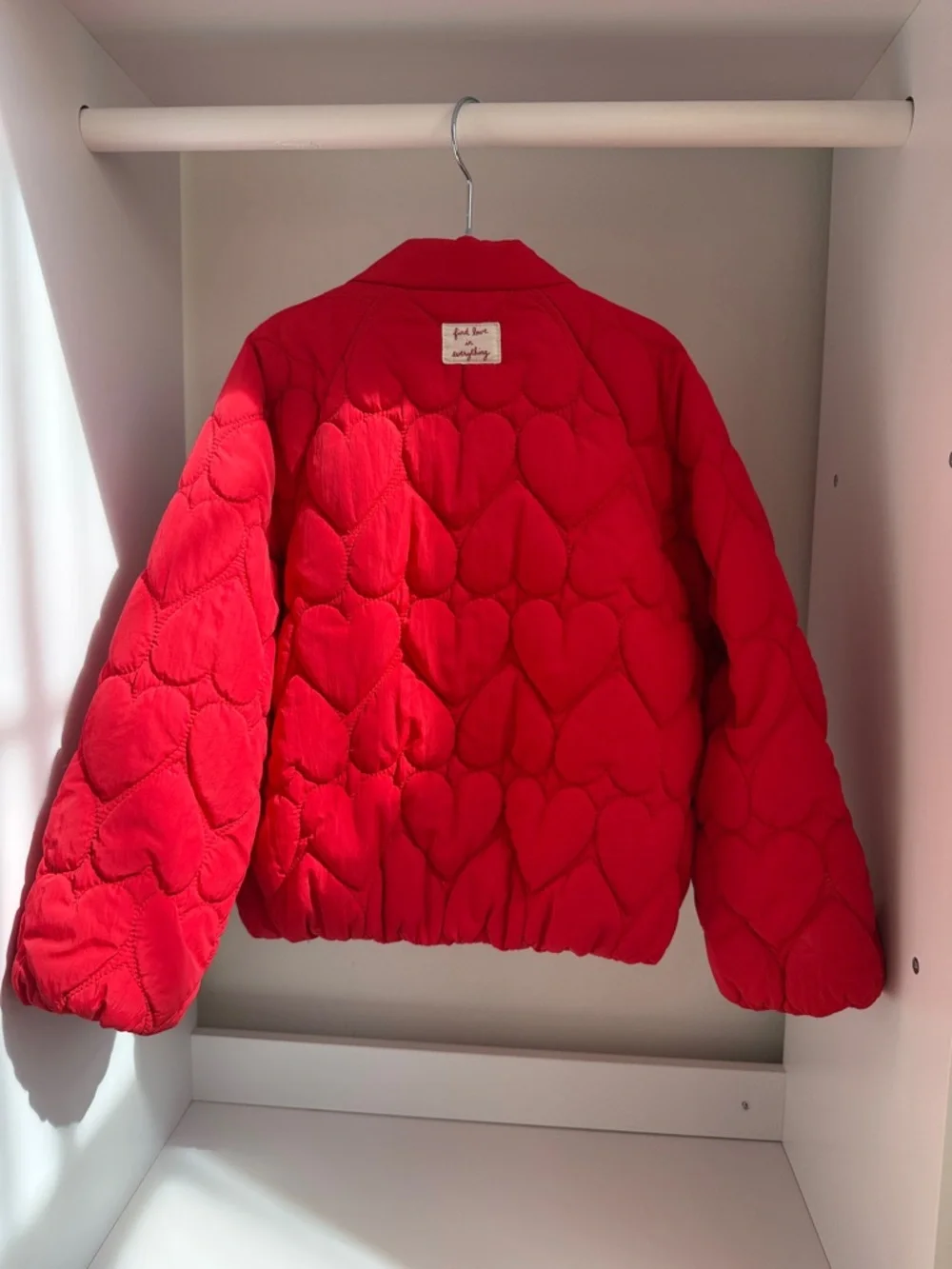 Zara Red Quilted Kids Puffer Jacket